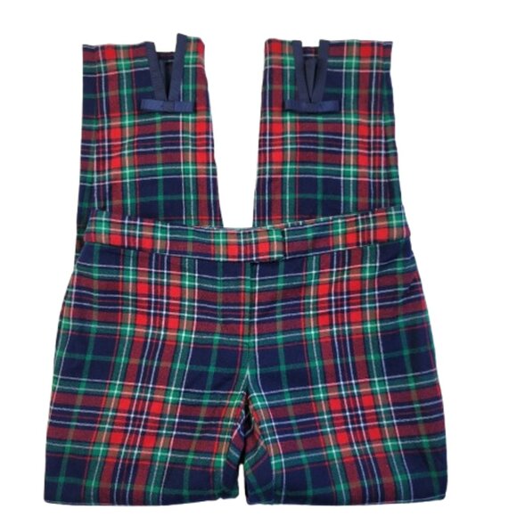 Vineyard Vines Tartan Plaid Wool Ankle Pants Preppy Holiday Check Straight Leg - Picture 13 of 13
